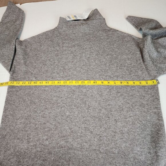 New Karen Kane women Medium mock neck gray sweater soft cozy - Picture 8 of 12